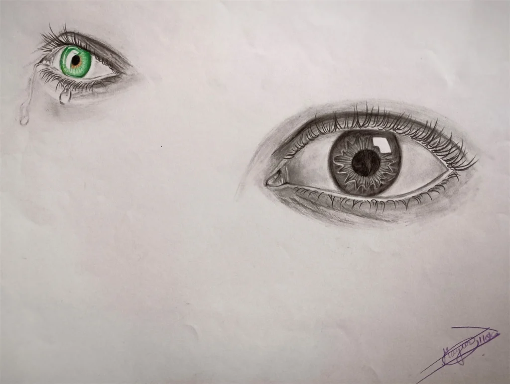 Pencil Drawing Easy of Eyes.