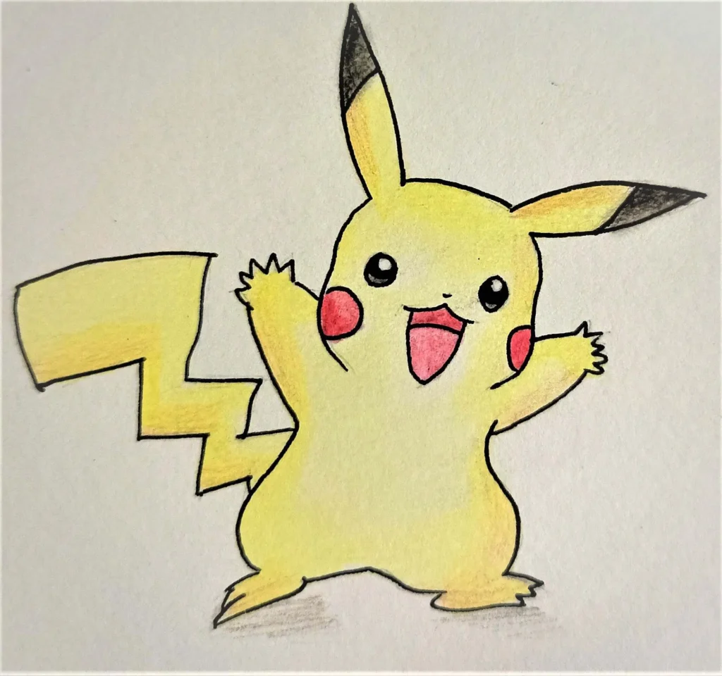 Easy Cute Pikachu Drawing